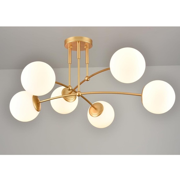 CLAXY Mid Century Gold Ceiling Light - Picture 2 of 7